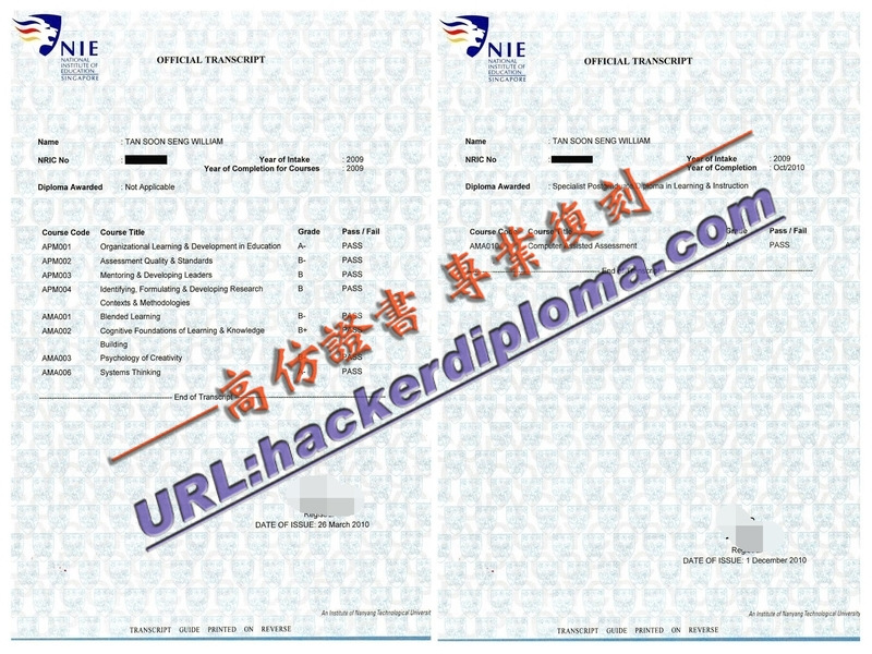 新加坡国立教育学院成绩单与文凭在线办理指南