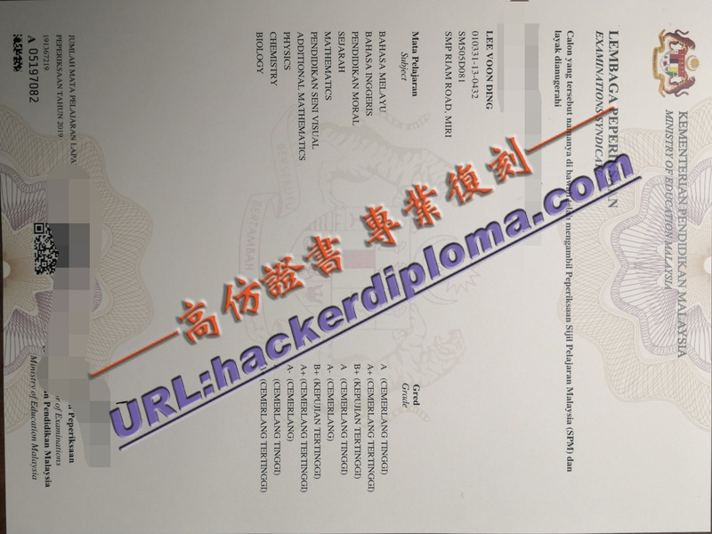 精仿马来西亚教育证书成绩单:留学申请的秘密武器