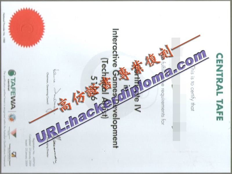 在线办理西澳州政府技术与继续教育学院四级证书(TAFE WA)毕业证